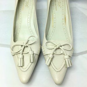 PRELOVED BROOKS BROTHERS 346 IVORY CREAM HEELS